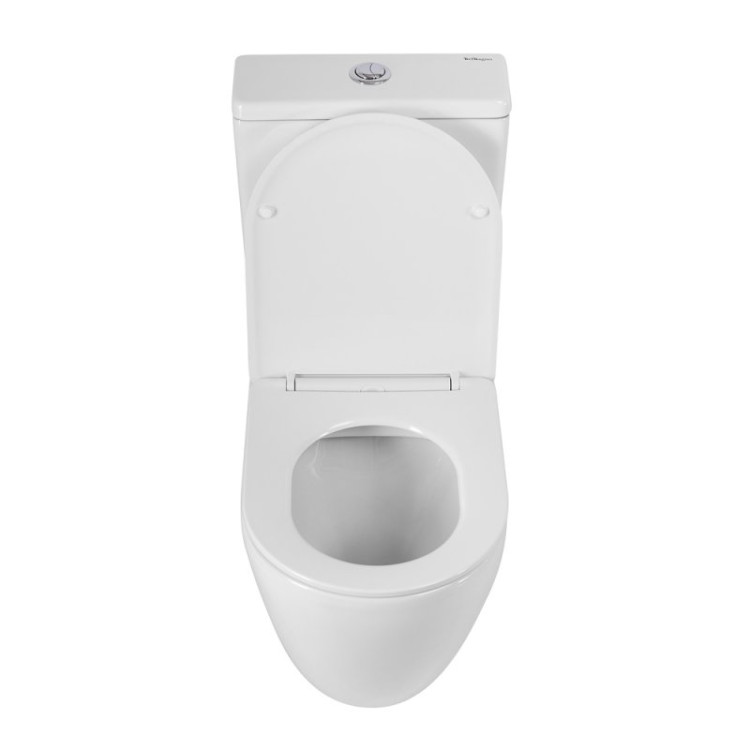 Чаша унитаза безободкового с сиденьем дюропласт soft close P-trap Cezares BB2141CPR/SC