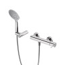 Смеситель для душа однорычажный в комплекте с ручным душем, шлангом и держателем c тонкой ручкой Cezares LEAF-D-L-PR
