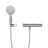 Смеситель для душа однорычажный в комплекте с ручным душем, шлангом и держателем c тонкой ручкой Cezares LEAF-D-L-PR