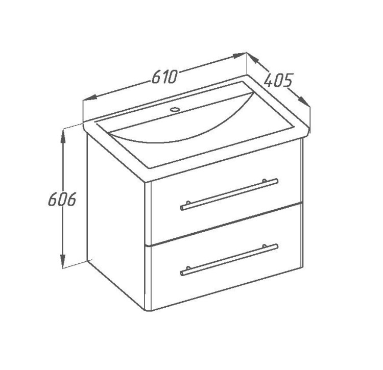 Комплект мебели для ванной Opadiris Арабеско 60 см подвесной