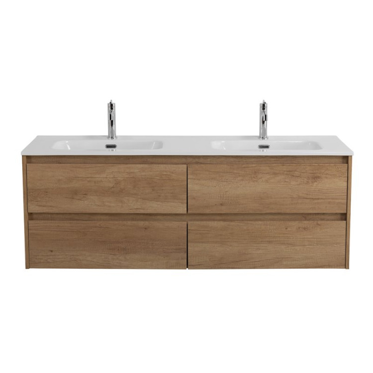 Керамическая раковина с двумя чашами 1210x460x175 BelBagno BB1200-2-ETL