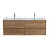 Керамическая раковина с двумя чашами 1210x460x175 BelBagno BB1200-2-ETL