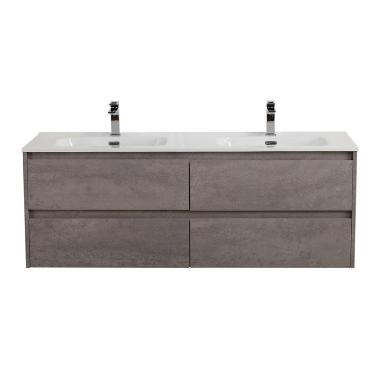 Керамическая раковина с двумя чашами 1210x460x175 BelBagno BB1200-2-ETL