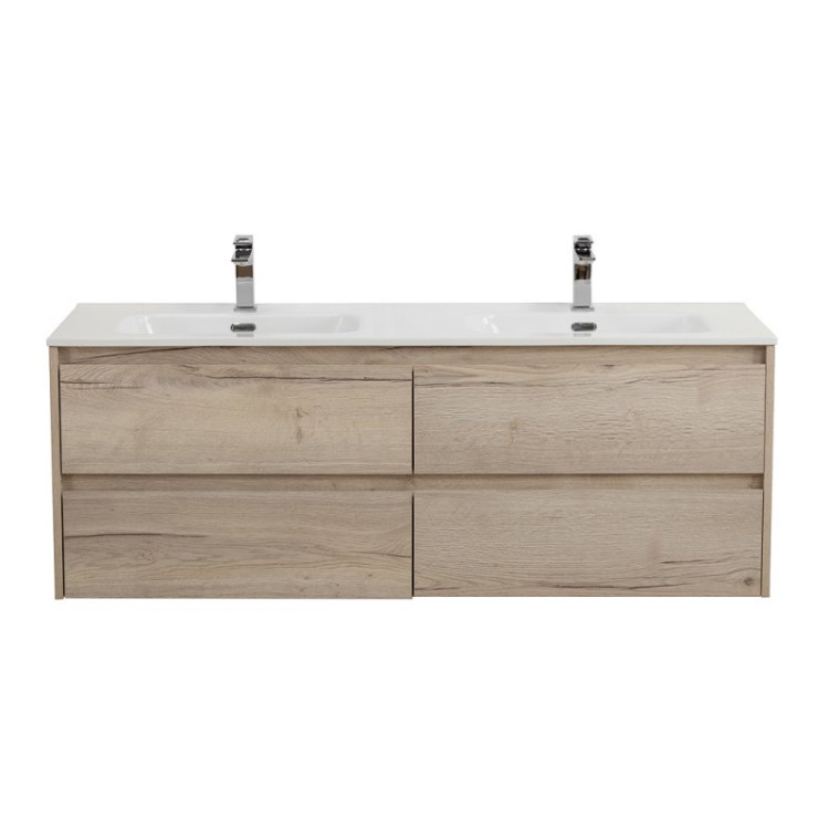 Керамическая раковина с двумя чашами 1210x460x175 BelBagno BB1200-2-ETL