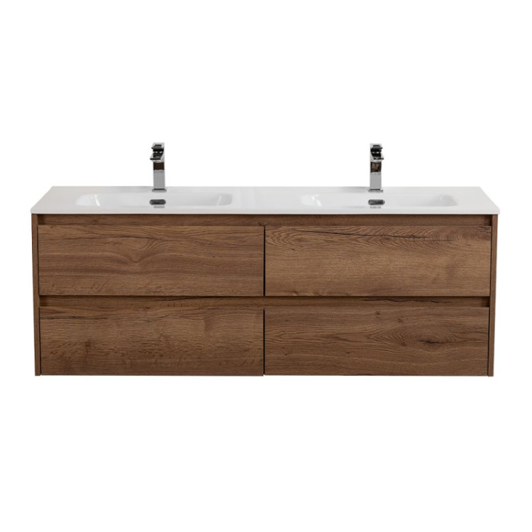 Керамическая раковина с двумя чашами 1210x460x175 BelBagno BB1200-2-ETL