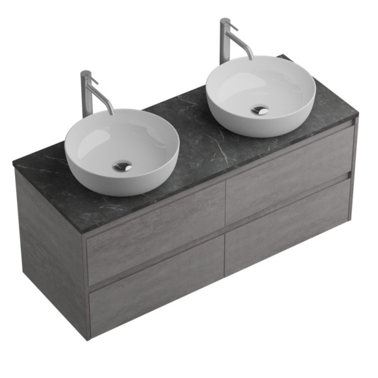 Керамическая раковина с двумя чашами 1210x460x175 BelBagno BB1200-2-ETL