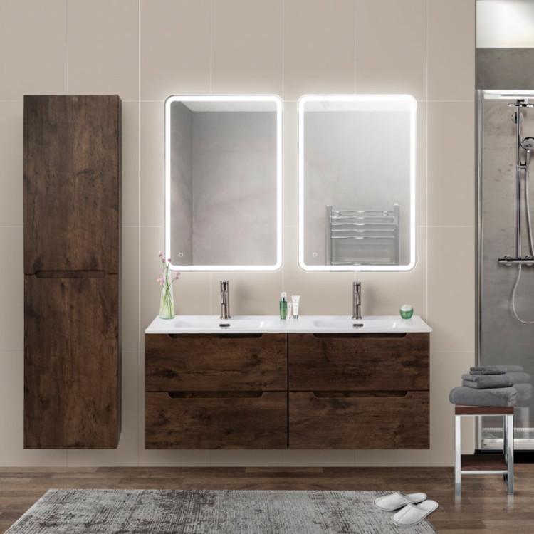 Керамическая раковина с двумя чашами 1210x460x175 BelBagno BB1200-2-ETL