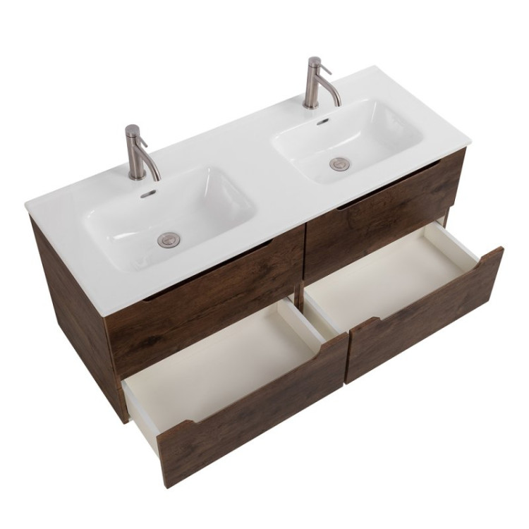 Керамическая раковина с двумя чашами 1210x460x175 BelBagno BB1200-2-ETL