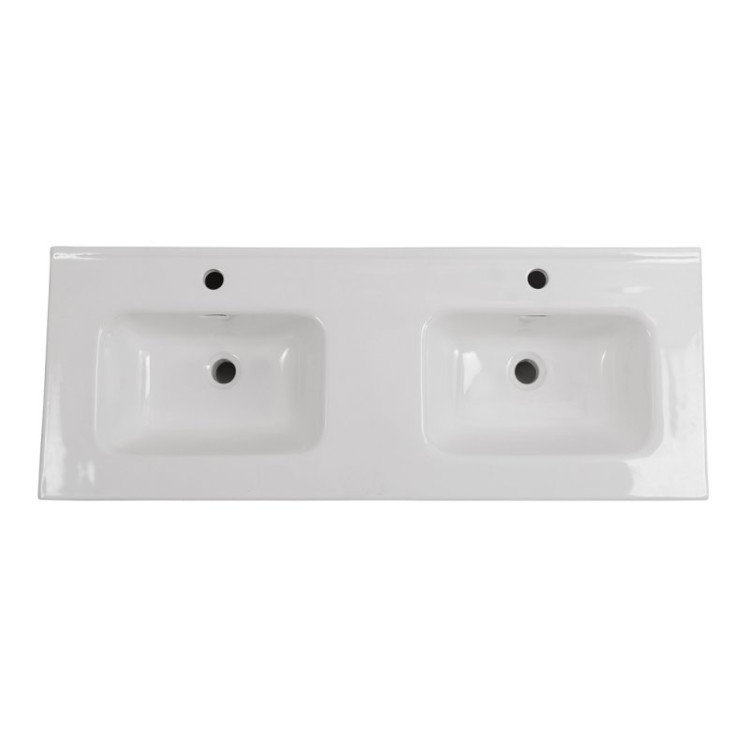 Керамическая раковина с двумя чашами 1210x460x175 BelBagno BB1200-2-ETL