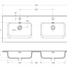 Керамическая раковина с двумя чашами 1210x460x175 BelBagno BB1200-2-ETL