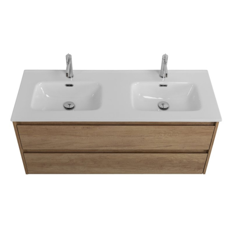 Керамическая раковина с двумя чашами 1210x460x175 BelBagno BB1200-2-ETL