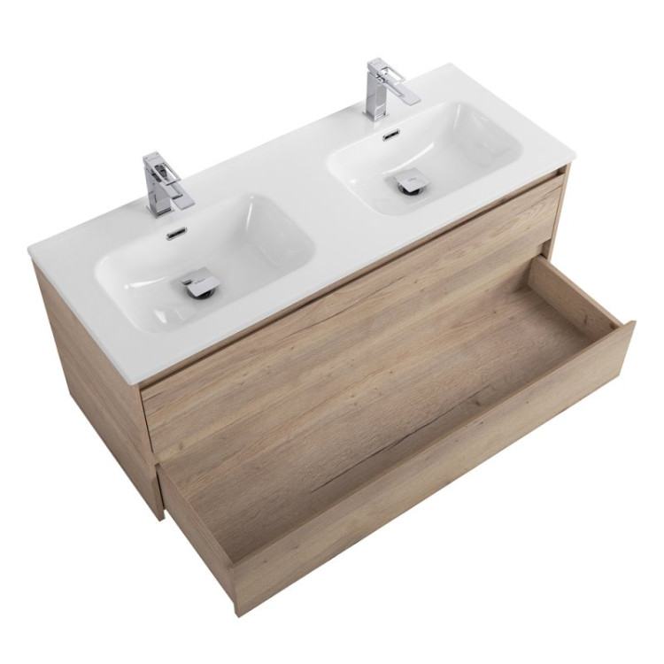 Керамическая раковина с двумя чашами 1210x460x175 BelBagno BB1200-2-ETL