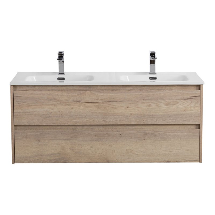 Керамическая раковина с двумя чашами 1210x460x175 BelBagno BB1200-2-ETL