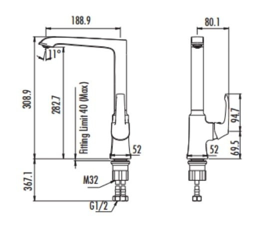 CREAVIT Cмеситель для кухни AVANGART ЗОЛОТО