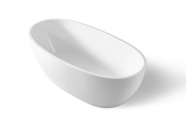 Отдельностоящая, овальная акриловая ванна без перелива BelBagno BB69-1700-W0