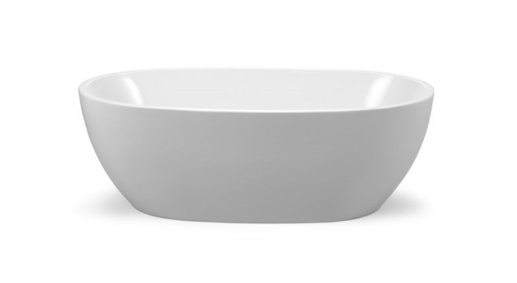 Отдельностоящая, овальная акриловая ванна без перелива BelBagno BB69-1700-W0