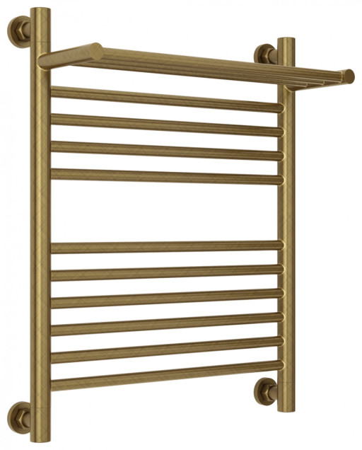 Полотенцесушитель водяной Сунержа Богема с полкой+ 600х500 Состаренная бронза