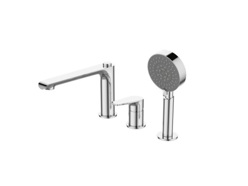 Смеситель на борт ванны с ручным выдвижным душем Cezares ANCONA-BVD3-CRM