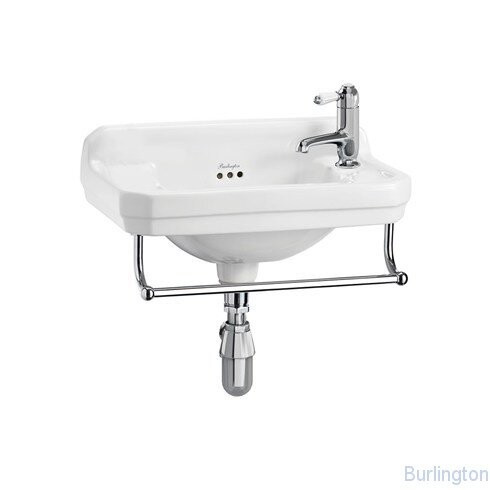 Гардеробная раковина Edwardian на 1 отверстие справа или слева с полотенцедержателем