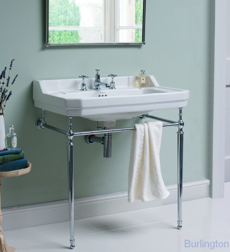 Смеситель для раковины на 3 отверстия с донным клапаном [CL12]