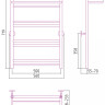 Полотенцесушитель водяной Стилье Универсал-56 800х500 (Полка +1+2+2+2) П 18 Без покрытия
