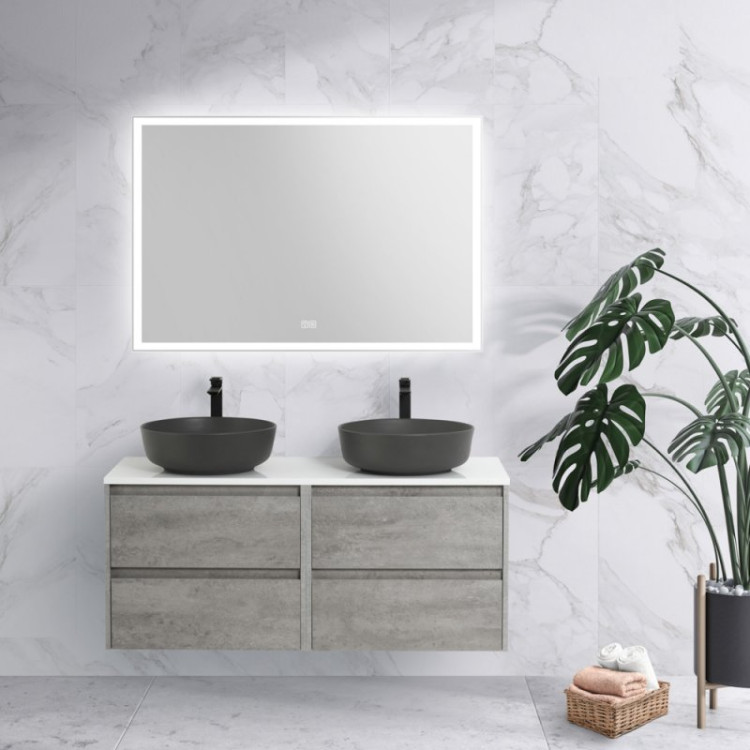 База под раковину подвесная с двумя выкатными ящиками BelBagno KRAFT-600-2C-SO-CG