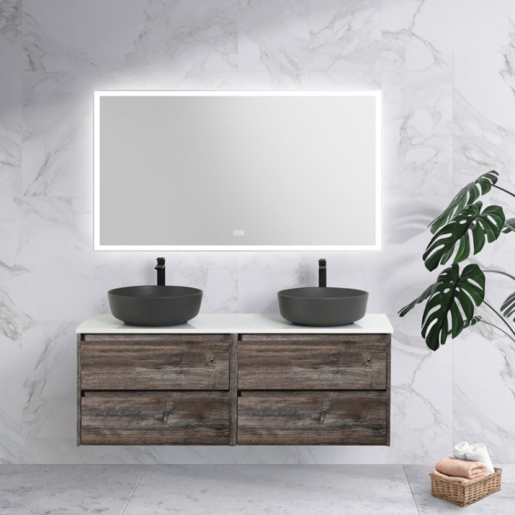 База под раковину подвесная с двумя выкатными ящиками BelBagno KRAFT-600-2C-SO-CG