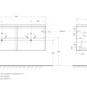 База под раковину подвесная с двумя выкатными ящиками BelBagno KRAFT-600-2C-SO-CG