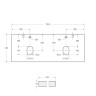 База под раковину подвесная с двумя выкатными ящиками BelBagno KRAFT-600-2C-SO-CG