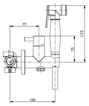 Гигиенический душ Webert EL870303 со смесителем