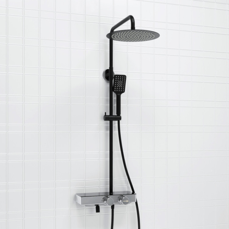 WasserKRAFT A114.160.130.CB Thermo Душевой комплект с термостатическим смесителем