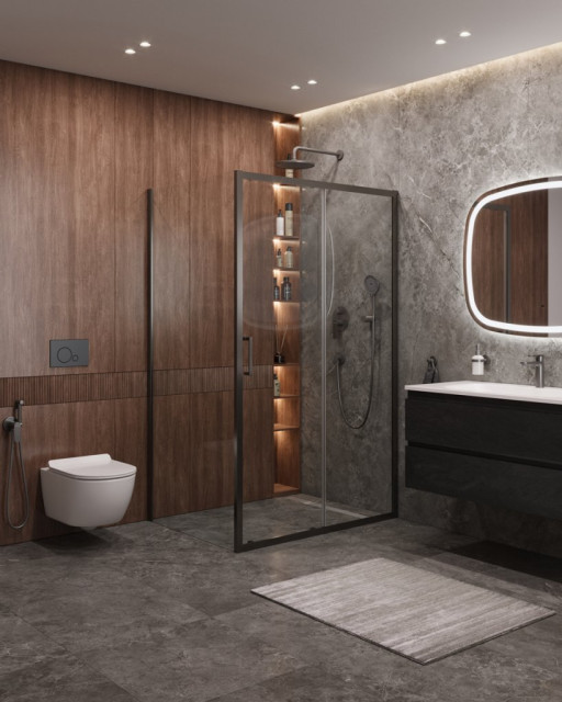 Душевой уголок MOLVENO-AH-11 Cezares MOLVENO-AH-11-150/90-C-GM-IV