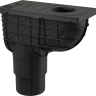 Ливнеотвод 300×155/125/110 мм, сток – прямой, черный Alcadrain AGV4