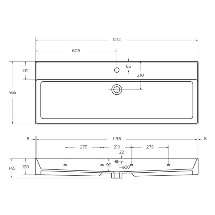 Керамическая раковина Cezares CZR-8070-120
