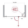 Душевая дверь в нишу BELBAGNO KRAFT-B-12 BelBagno KRAFT-B-12-60/30-C-Cr-L