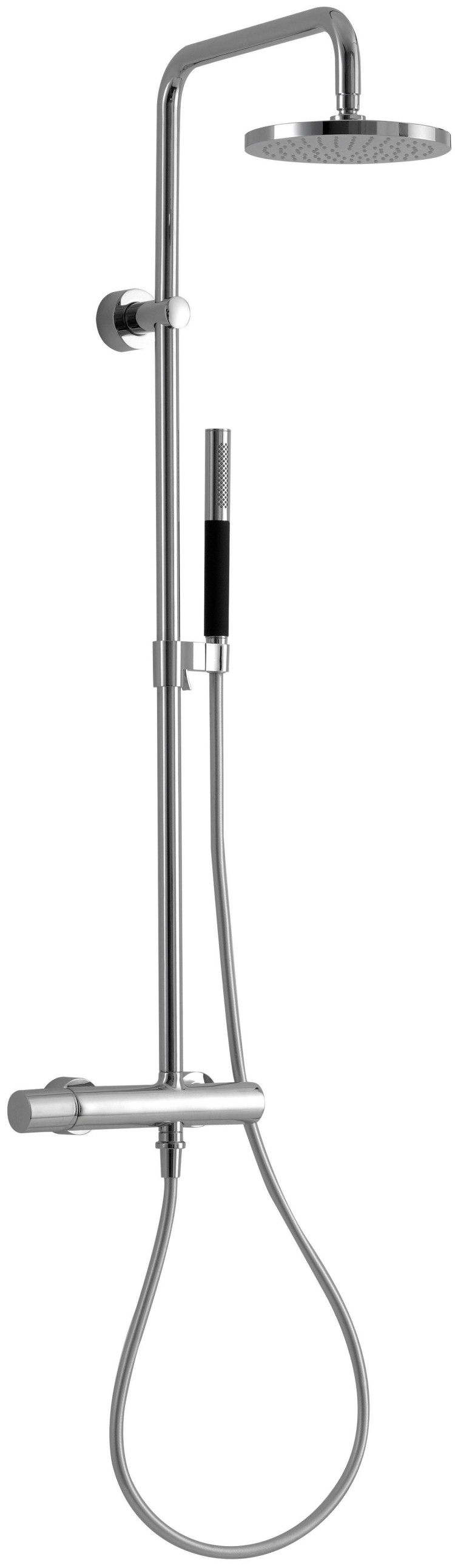 Душевая колонна со смесителем для душа и круглым верхним душем 200 мм Jacob Delafon TOOBI E15370-CP