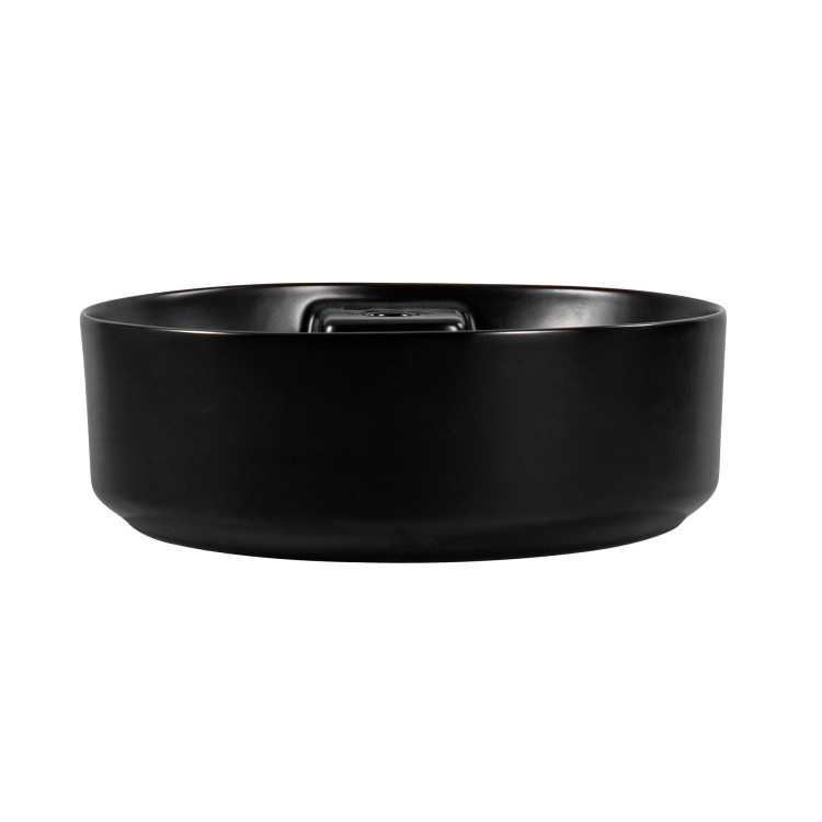 Раковина накладная для установки на столешницу Aquatek ЕВРОПА AQ5212-MB 405*405*140, с отверстием под смеситель, матовый черный