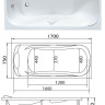 Ванна акриловая прямоугольная 1Marka DIPSA170*75