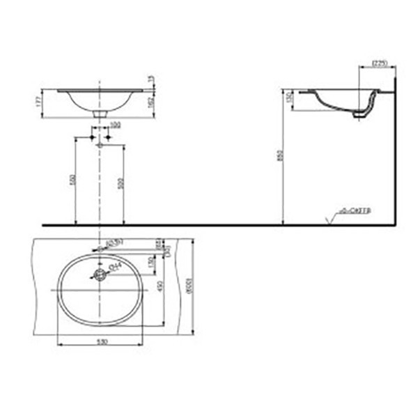 Раковина Toto Public LW762B#XW