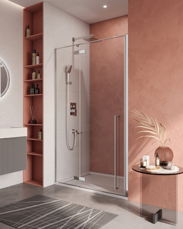 Душевая дверь LINER-B-12 Cezares LINER-B-12-90-C-NERO-L