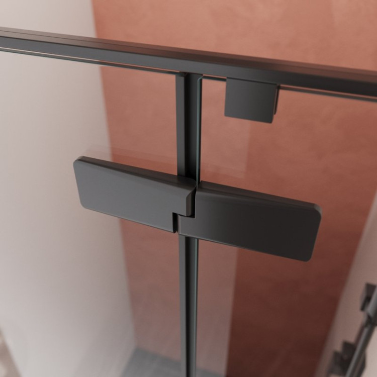 Душевая дверь LINER-B-12 Cezares LINER-B-12-90-C-NERO-L