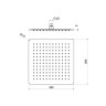 Квадратный верхний душ 300*300*2 мм Aquatek, матовый черный AQ2074MB