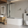 Душевая шторка на ванну BELBAGNO LUCE-VF-11 Cezares LUCE-VF-11-90/145-C-Cr
