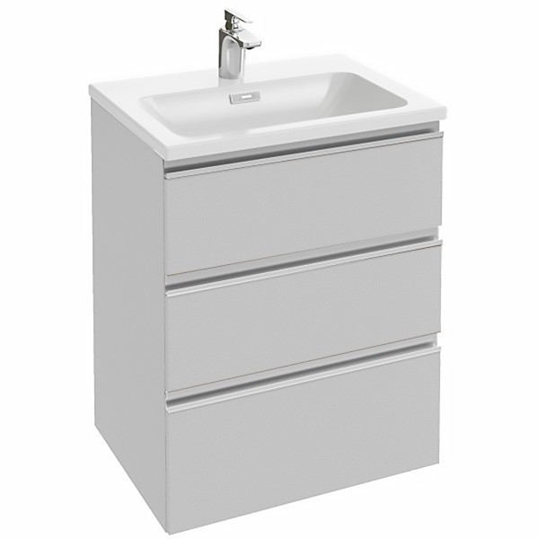 Тумба под раковину Jacob Delafon Vox 60 3 ящика прямые ручки