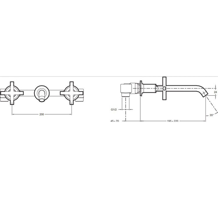 Смеситель для раковины Jacob Delafon Purist E144153-CP