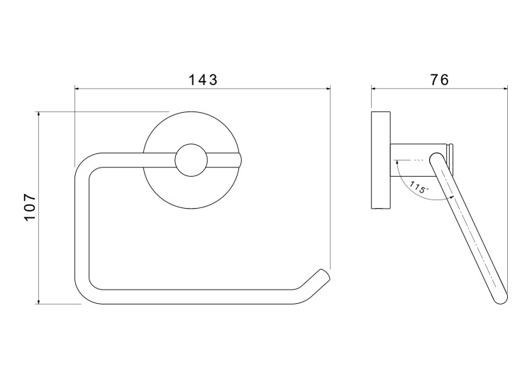 Бумагодержатель квадратный Aquatek AQ4118CR Европа