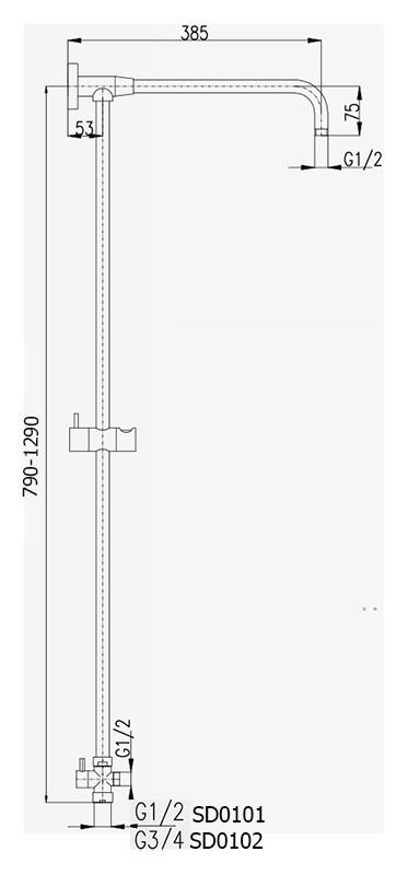 Душевая штанга Rav Slezak SD0103