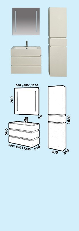 Тумба под умывальник Astra Form Рубин 90