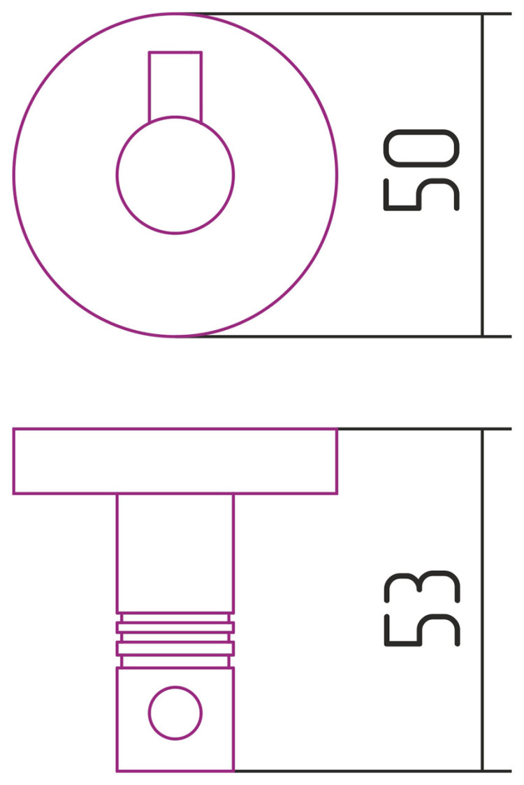 Вешалка Сунержа Каньон - 1 крючок / L 50 Золото