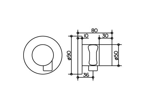Запорный вентиль Keuco Ixmo 59557 010201